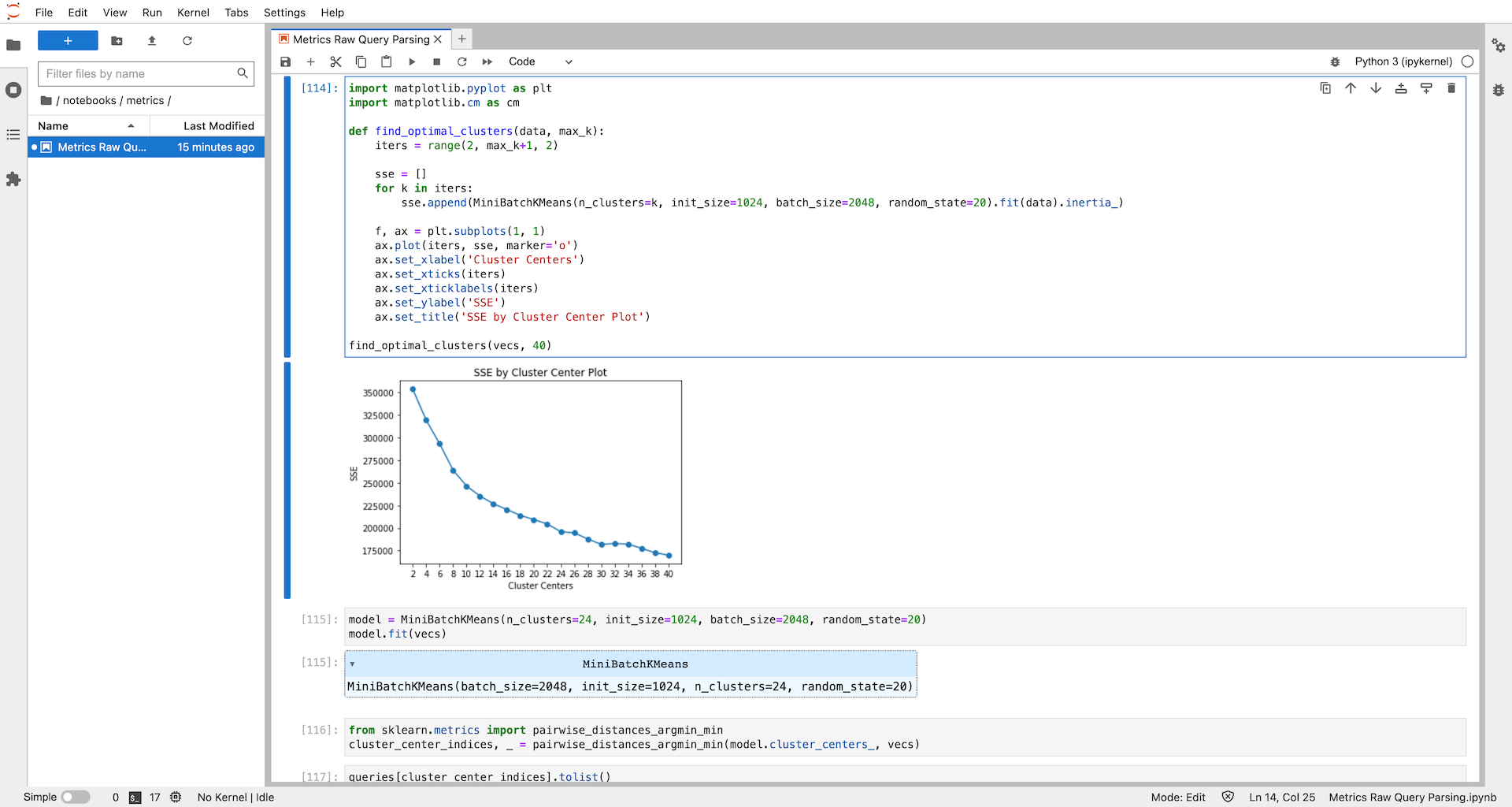 Screenshot of JupyterLab