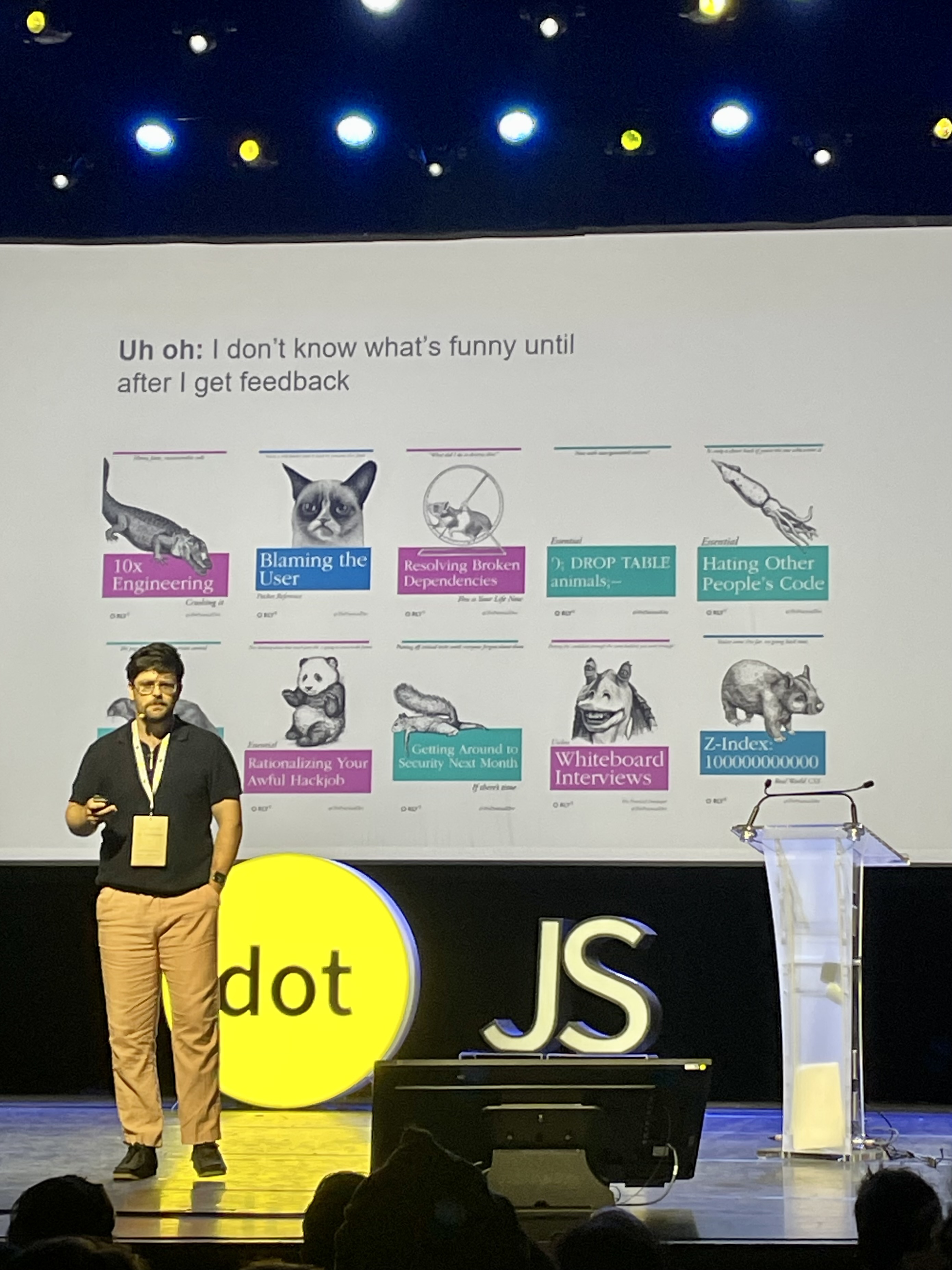 Ben Halpern at the DotJS conference